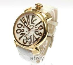 Gaga Milano Manuale48 5011.08s White Dial Hand Winding Montre Homme(a) 538573