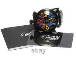 Gaga Milano Manuale48 5012.03s Noir Dial Hand Winding Montre Homme 542850