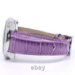 Gaga Milano Montre 40 Crottin Argent / Violet Cadran Blanc en Acier Inoxydable