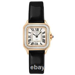 Gv2 Par Gevril Femmes 12111 Milan Suisse Quartz Black Leather Diamond Watch