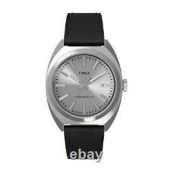 Hommes Wristwatch Timex Milano Tw2u15900 Cuir Noir