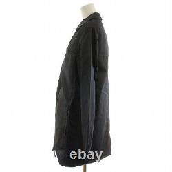 Manteau à col en acier inoxydable Prada Milano avec fermeture éclair au milieu taille 38 M marine/aqua pour femmes