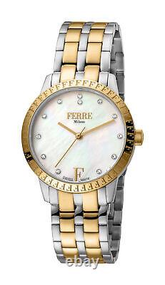 Montre-bracelet en acier bicolore IP avec cadran nacre FM1L128M0261 pour femme de Ferre Milano