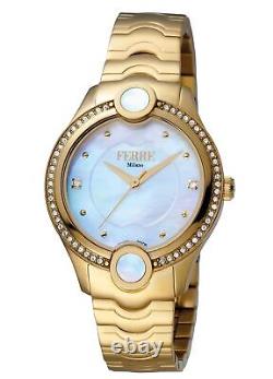 Montre-bracelet en acier inoxydable IP or pour femme Ferre Milano FM1L082M0021