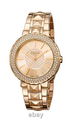 Montre-bracelet en acier inoxydable IP or rose pour femmes Ferre Milano FM1L058M0081