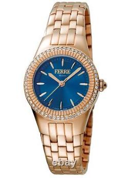 Montre-bracelet en acier inoxydable IP rose-gold pour femmes Ferre Milano FM1L089M0081