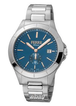 Montre-bracelet en acier inoxydable avec date pour homme Ferre Milano FM1G080M0051