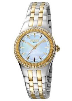 Montre-bracelet en acier inoxydable bicolore IP Ferre Milano pour femmes FM1L089M0091