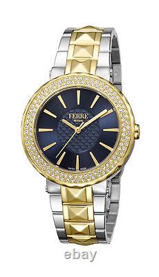 Montre-bracelet en acier inoxydable bicolore IP pour femmes Ferre Milano FM1L058M0111