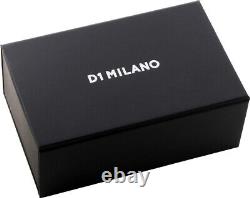 Montre-bracelet pour hommes D1 Milano SKRJ10 modèle squelette en caoutchouc noir automatique