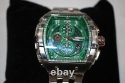 Montre chronographe pour hommes Giorgio Milano en acier argenté avec cadran vert 233ST18M