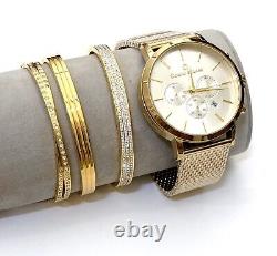 Montre de luxe pour femmes Giorgio Milano en or avec chronographe, résistance à l'eau 10 ATM