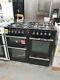 Newithex-display Flavel Milano 100 Mln10frk Dual Fuel Range Cooker Noir & Chrome