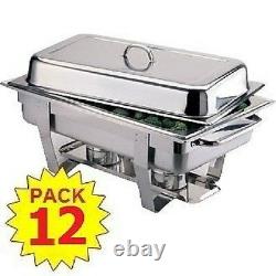 Pack 12 Milan Stainless Steel Chafing Dish Sets Free Next Day Delivery