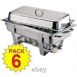 Pack Of 6 Milan Stainless Steel Chafing Dish Sets Free Next Day Delivery