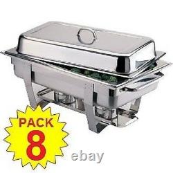 Pack Of 8 Milan Stainless Steel Chafing Dish Sets Free Next Day Delivery