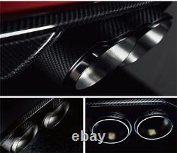 Paire Gloss Carbon Fiber Car Exhaust Tip Muffler Pipe Trim Accessories 2.5to3.5