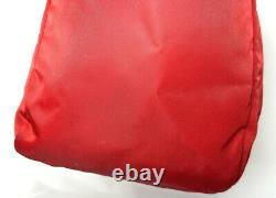 Prada Tessuto Rosso Épaule Nylon Sac À Main Épaule Rouge Authentique Br5137