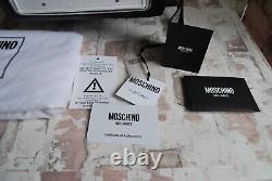 Sac à dos Moschino Couture Milano en cuir noir avec ailes Cadillac pour homme/femme - neuf avec étiquettes (BNWT)