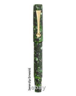 Stylo plume Osprey Milano Serendip Emerald avec plume ULTRA-FLEX EEF/EF/F/M/B