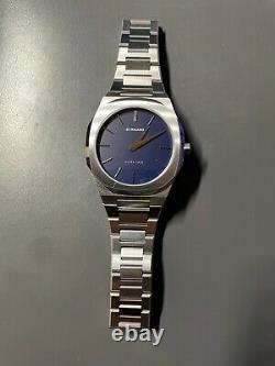 Super Mint D1 Milano Ultra Thin Watch Bracelet Bleu Et Argent Métal Box+papers