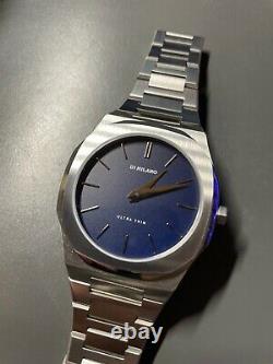 Super Mint D1 Milano Ultra Thin Watch Bracelet Bleu Et Argent Métal Box+papers
